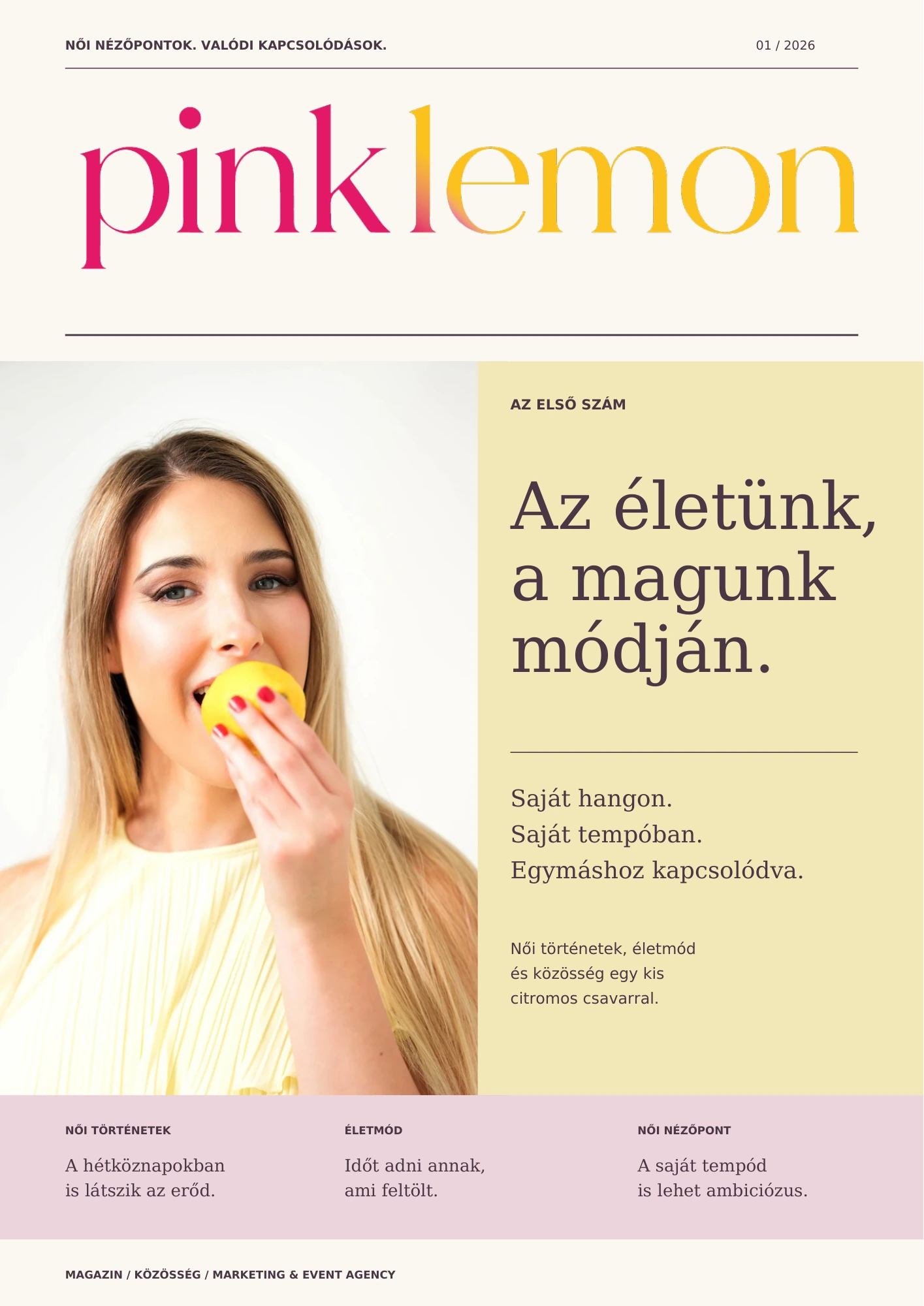 Bemutató lapszám – Az életünk, a magunk módján.